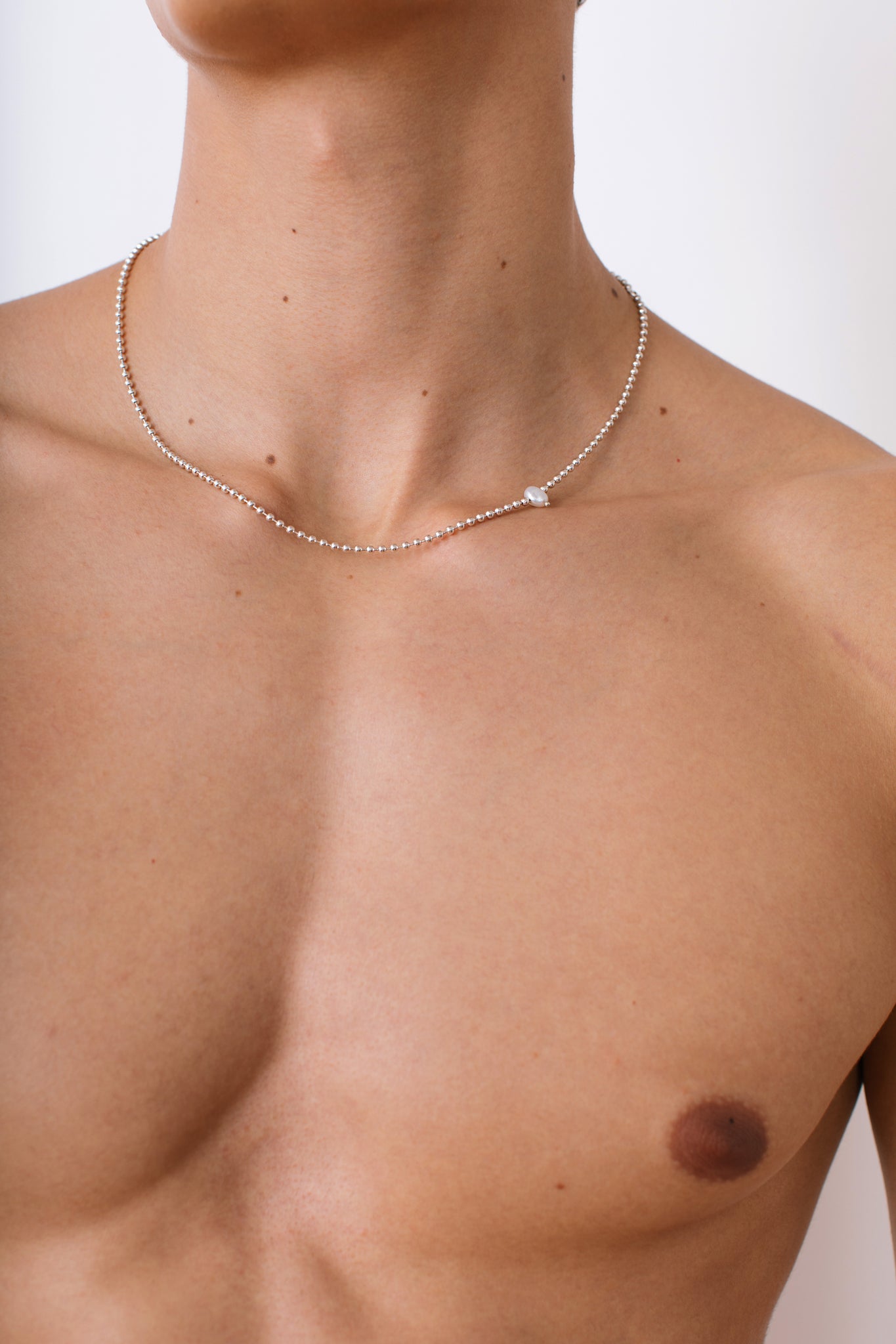 Single Mini Perlita Necklace - Sterling Silver