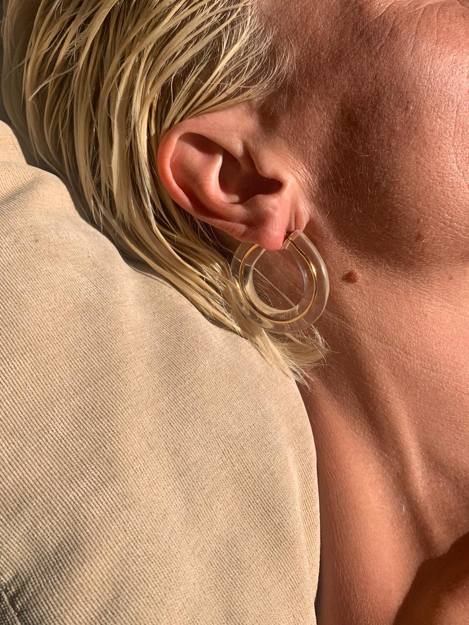 Eli M Earrings - Gold plated